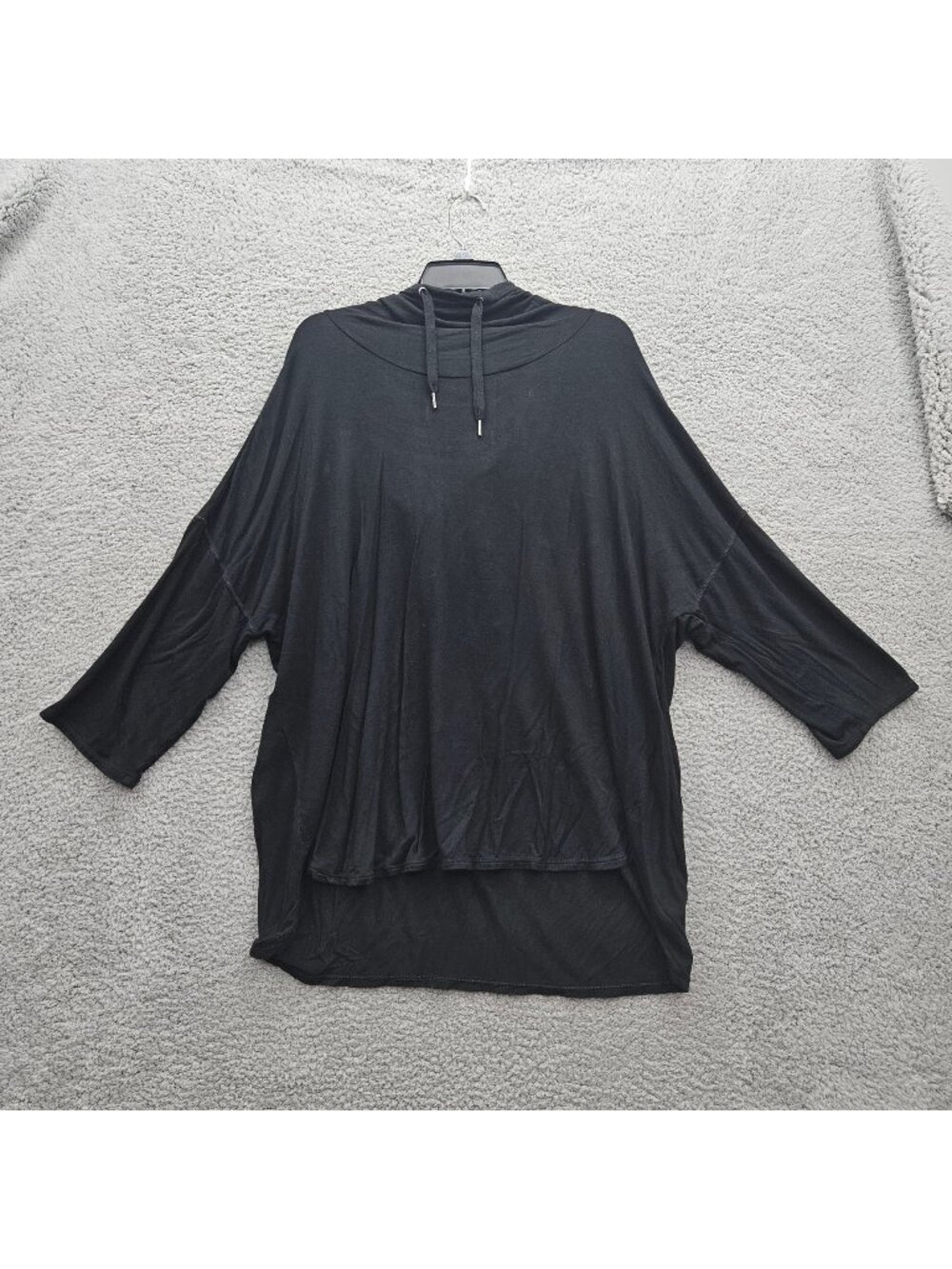 Avia Black Oversized Hooded Pullover Tunic Top XXL Lightweight Stretchy Athletic